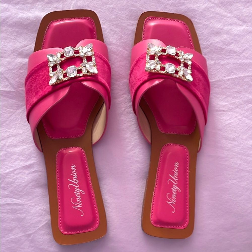 Pink Embellished Women's Sandals
